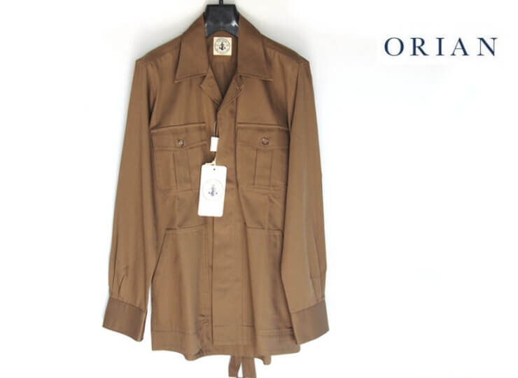 【Sold Out】オリアン｜ORIAN｜コットンサファリジャケット｜LARMY｜S