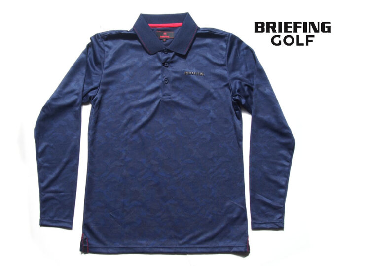 【Sold Out】ブリーフィング｜BRIEFING｜ゴルフメンズ長袖カモフラ柄ポロシャツ｜BRG213M22-076｜M