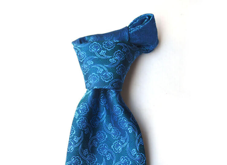 ペンローズ ロンドン｜penrose london｜フラワー柄シルクネクタイ｜グリーン×ブルーイメージ07