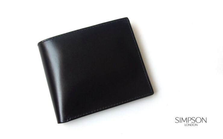 シンプソン　ロンドン｜SIMPSON LONDON｜W112小銭入れ付き2つ折り財布｜ブライドルレザー｜ブラックイメージ01