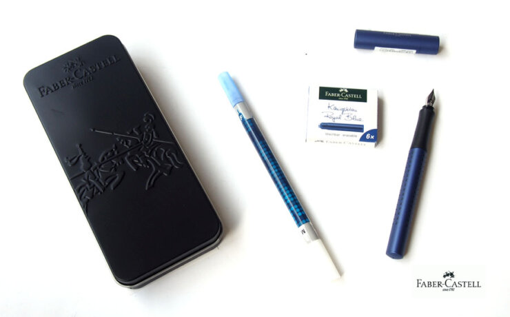 ファーバーカステル｜Faber Castell｜かきかた万年筆セット｜F字｜ブルーイメージ01