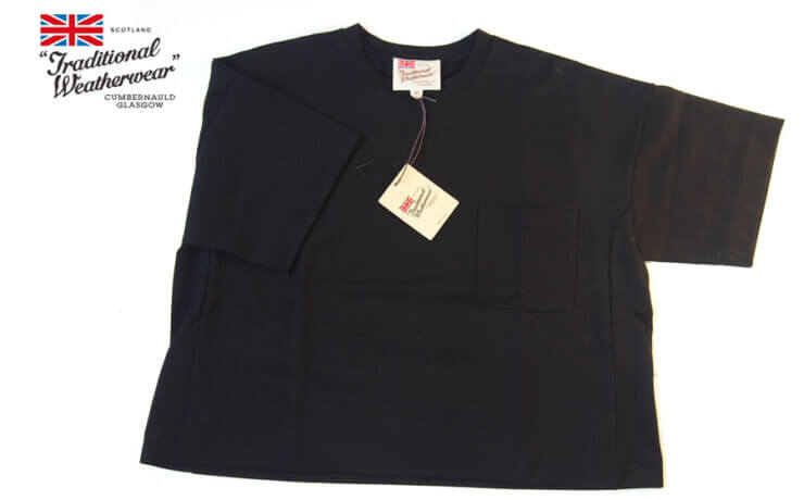 トラディショナルウェザーウェア｜Traditional Weatherwear｜ビッグシルエット半袖Tシャツ｜M｜LDS FRONT PKT BK※レディースイメージ01