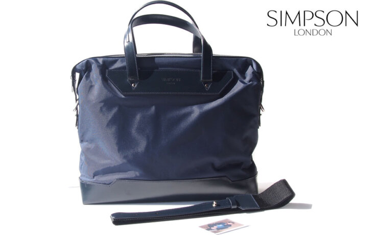 シンプソンロンドン｜SIMPSON LONDON｜ナイロン×ブライドルレザーブリーフバッグイメージ01