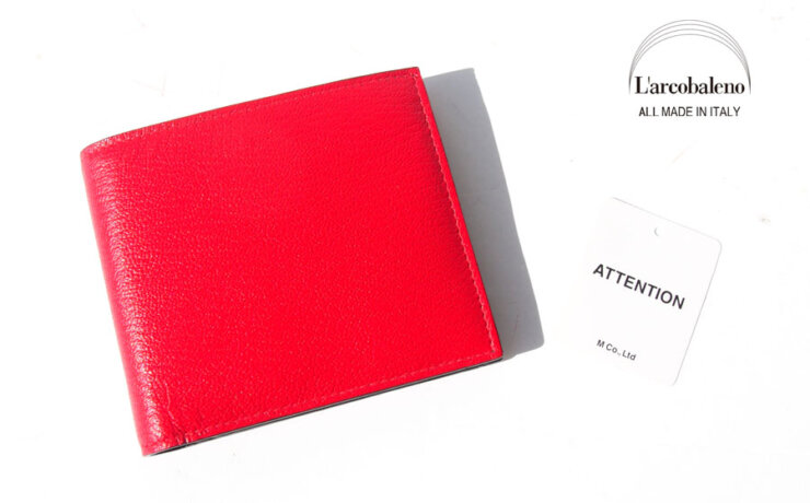 ラルコバレーノ｜L'arcobaleno｜小銭入れ付き二つ折り財布｜LA398GT｜レッド×ネイビーイメージ01