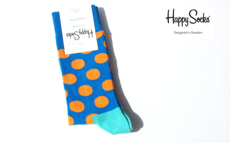 ハッピーソックス｜happy socks｜クルー丈カジュアルソックス｜ビッグドット柄｜BIG DOT SOCK｜10111026｜61イメージ01