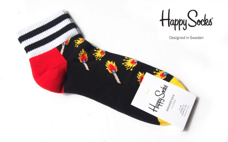 ハッピーソックス｜happy socks｜スニーカーソックス｜ローソックス｜Matches 1/4 Crew Sockイメージ01