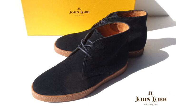 【中古】ジョンロブ｜John Lobb｜アンクルブーツ｜TURF｜ターフ｜6｜スエード｜ネイビーイメージ01