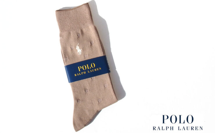 ポロ　ラルフローレン｜POLO　Ralph Lauren｜クルー丈ワンポイント ドット柄 ビジネスソックスイメージ01