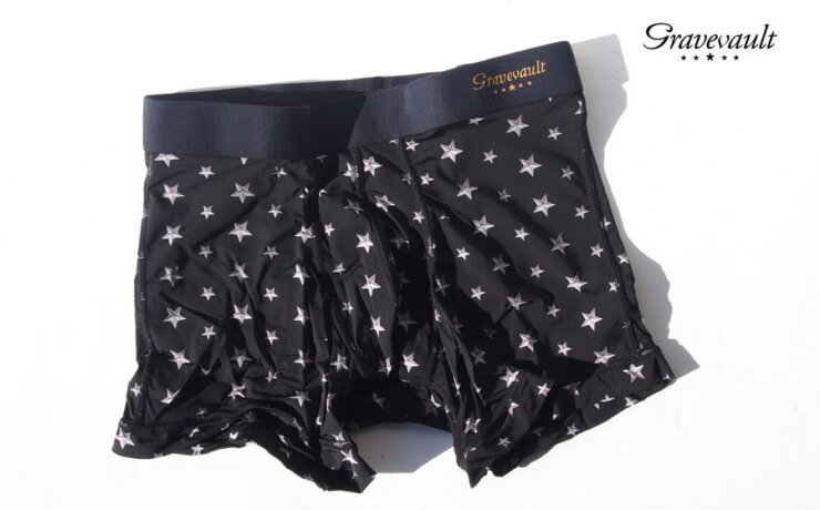 グレイブボールト｜gravevault｜ボクサーパンツ｜L｜exclusive class｜Star Studs｜silverイメージ01