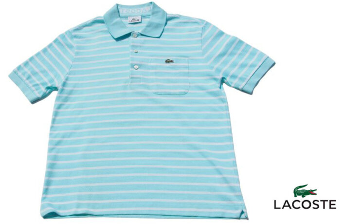 【中古】ラコステ｜LACOSTE｜胸ポケット付き鹿の子半袖ポロシャツ｜2イメージ01