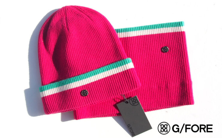 ジーフォア｜G/FORE｜カシミヤニットワッチ＆ネックウォーマー｜UNISEX CASHMERE KNIT ACC｜ピンクイメージ01
