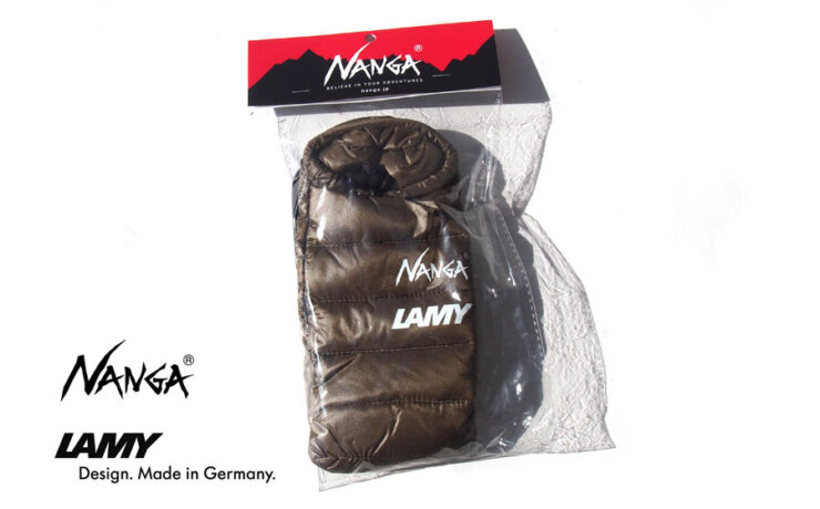 ラミー｜LAMY｜×NANGA｜ミニシュラフ型ペンポーチ｜ミニチュアスリーピングバッグ｜ペンケース｜MINI SLEEPING BAG PHONE CASE｜01BROWN-BEIGEイメージ01