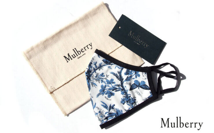 マルベリー｜MULBERRY｜コットンマスク｜Mulberry Fｌoral Print Face Cover｜Blueイメージ01