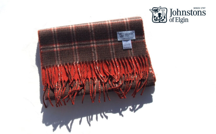 【中古・美品】ジョンストンズ｜Johnstons｜カシミヤチェック柄マフラーイメージ01