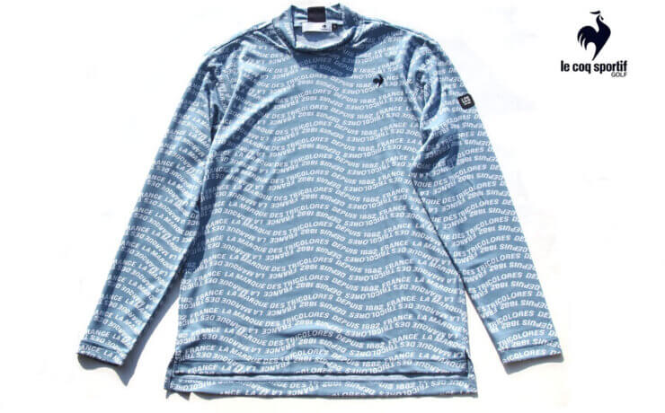 ルコックスポルティフゴルフ｜LE COQ SPORTIF GOLF｜ストレッチフォーサーウェーブロゴ長袖モックネックシャツ｜メンズゴルフウェア｜Mイメージ01