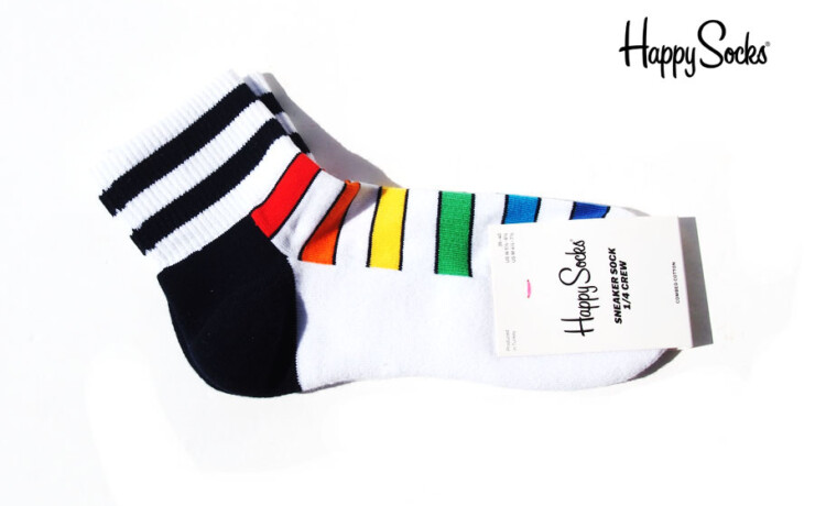 ハッピーソックス｜happy socks｜クルー丈スニーカーソックス｜Multi Stripe1/4 Crew Sock｜36-40イメージ01