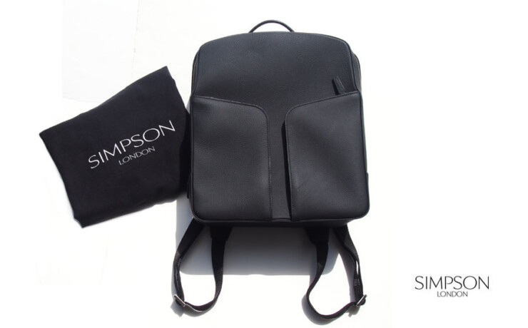 シンプソンロンドン｜SIMPSON LONDON｜バックパックS｜ブリッジオブウィアー｜SL510｜グレインレザーバックパック｜ブラックイメージ01