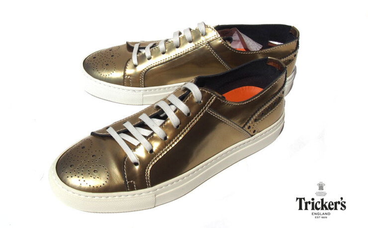 トリッカーズ｜Tricker's｜メタリックレザースニーカー｜レディース｜稀少サンプル｜37イメージ01