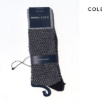 コールハーン｜cole haan｜クルー丈ドレスソックス　DOG BONE TEXTTURE CRW｜BLACK/CHARCOALイメージ01