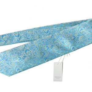 ペンローズ ロンドン｜penrose london｜ペイズリー柄シルクネクタイ｜07｜ライトブルーベース×ブルー＆ゴールドジャガードイメージ01