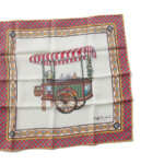 キンロック｜Dieffe Kinloch｜ストリートワゴンモチーフプリントシルクスクエアスカーフイメージ06