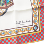 キンロック｜Dieffe Kinloch｜ストリートワゴンモチーフプリントシルクスクエアスカーフイメージ07