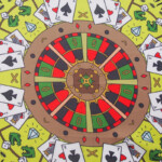 キンロック｜Dieffe Kinloch｜カジノモチーフプリントシルクスクエアスカーフイメージ05