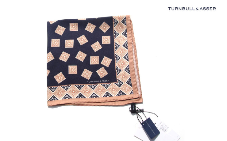 ターンブル&アッサー｜Turnbull & Asser｜01｜ジャカードシルクポケットチーフ（HH45105）イメージ01