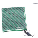 ターンブル&アッサー｜Turnbull & Asser｜02｜ジャカードシルクポケットチーフ（HH45302／グリーン）イメージ01