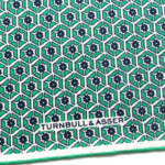ターンブル&アッサー｜Turnbull & Asser｜02｜ジャカードシルクポケットチーフ（HH45302／グリーン）イメージ03