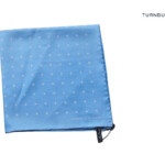ターンブル&アッサー｜Turnbull & Asser｜04｜ドット柄シルクポケットチーフ（TUR／ブルー）イメージ01