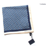 ターンブル&アッサー｜Turnbull & Asser｜09｜ジオメトリック柄シルクポケットチーフイメージ01