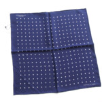 ターンブル&アッサー｜Turnbull & Asser｜11｜ドット柄シルクポケットチーフ（TUR／ネイビー）イメージ02