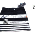 パーリーゲイツ｜pearly gates｜ボーダー×ロゴモチーフ ゴルフスカート｜055-113514｜レディースゴルフウェア｜1イメージ01