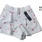 パーリーゲイツ｜pearly gates｜クジラ刺繍 ストライプショートパンツ｜055-1234708｜レディースゴルフウェア｜1イメージ01