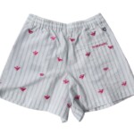 パーリーゲイツ｜pearly gates｜クジラ刺繍 ストライプショートパンツ｜055-1234708｜レディースゴルフウェア｜1イメージ02