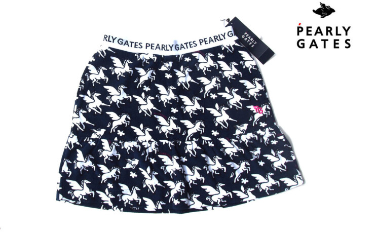 パーリーゲイツ｜pearly gates｜ペガサス総柄パイル ゴルフスカート｜055-1134436｜レディースゴルフウェア｜0イメージ01