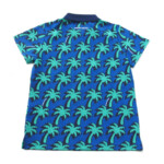 パーリーゲイツ｜pearly gates｜ヤシの木柄 吸水速乾 ストレッチ 半袖ポロシャツ｜レディース ゴルフウェア｜0イメージ02