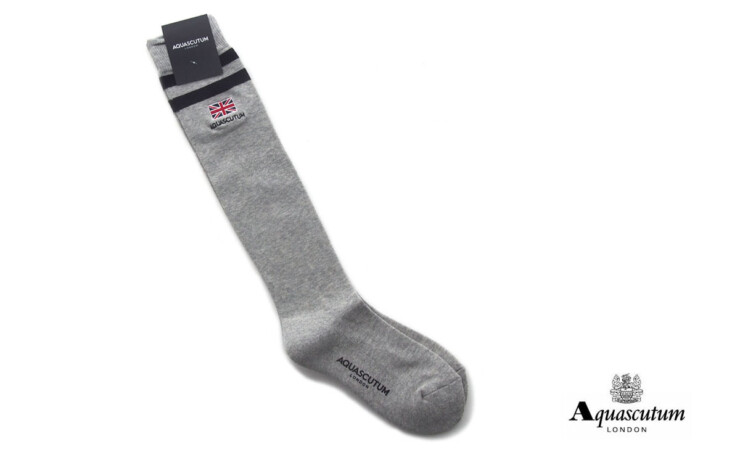 アクアスキュータム｜Aquascutum｜ロゴハイソックス｜レディースゴルフウェア｜GRYイメージ01