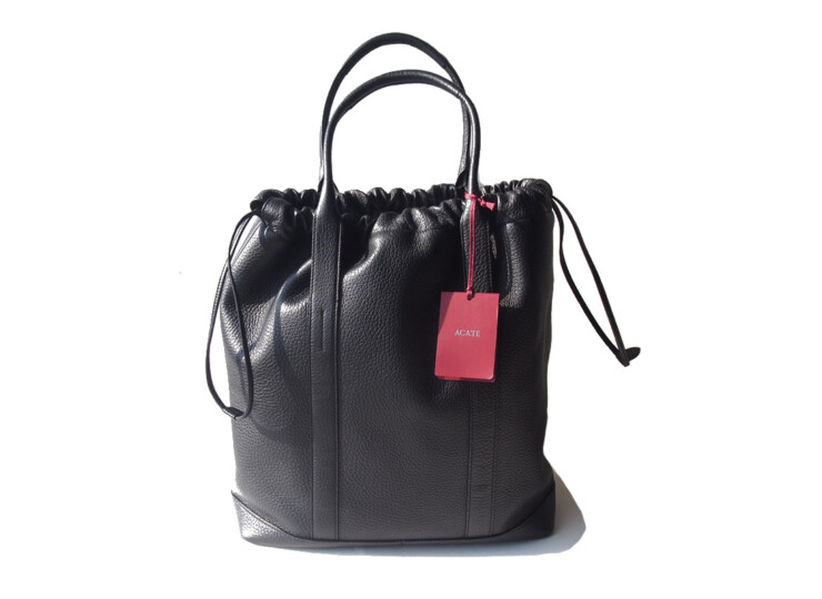 アカーテ｜ACATE｜カーフ シュリンクレザー ドローストリングバッグ｜BAMBINO バンビーノイメージ02