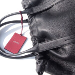 アカーテ｜ACATE｜カーフ シュリンクレザー ドローストリングバッグ｜BAMBINO バンビーノイメージ03