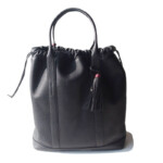 アカーテ｜ACATE｜カーフ シュリンクレザー ドローストリングバッグ｜BAMBINO バンビーノイメージ05