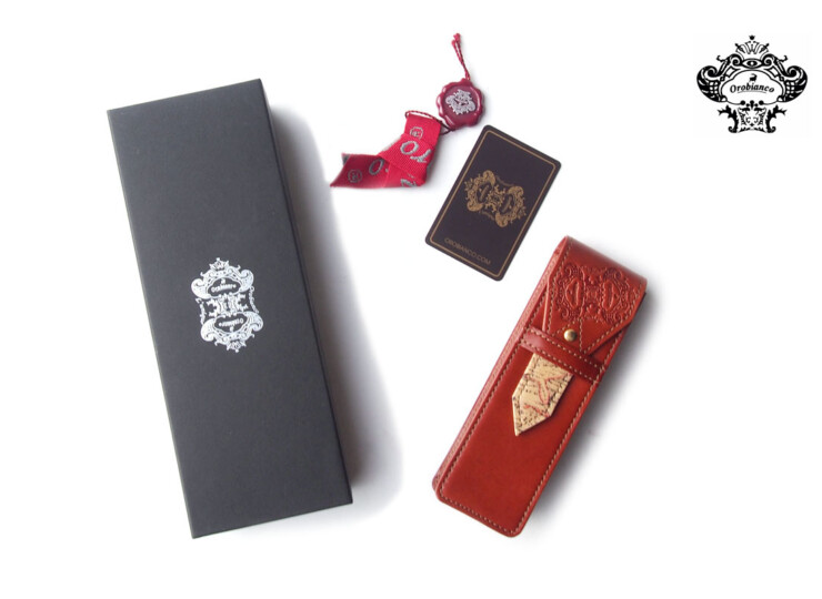 オロビアンコ｜OROBIANCO｜2本差しレザーペンケース｜マッパシリーズ｜ブラウンイメージ01