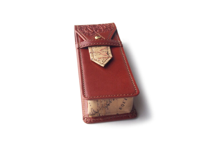 オロビアンコ｜OROBIANCO｜2本差しレザーペンケース｜マッパシリーズ｜ブラウンイメージ06