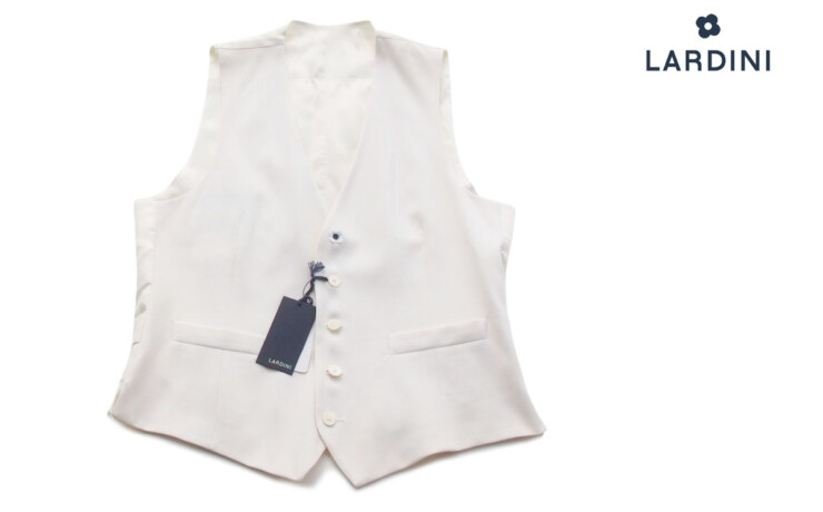 ラルディーニ｜lardini｜ブートニエール付きウールベスト｜ジレ｜48イメージ01