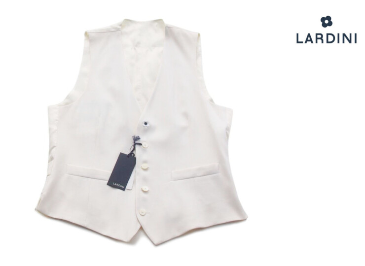 ラルディーニ｜lardini｜ブートニエール付きウールベスト｜ジレ｜48イメージ01