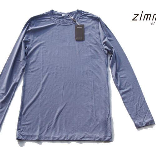 ヅィメリ｜Zimmerli｜ロングスリーブシャツ｜S｜Quality718／Style8252｜ブルーグレーイメージ01