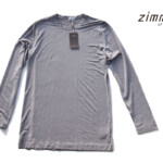 ヅィメリ｜Zimmerli｜ロングスリーブシャツ｜M｜Quality718／Style8252｜グレーイメージ01