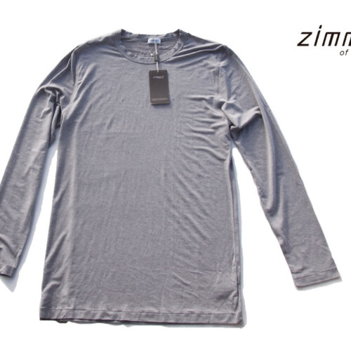 ヅィメリ｜Zimmerli｜ロングスリーブシャツ｜M｜Quality718／Style8252｜グレーイメージ01