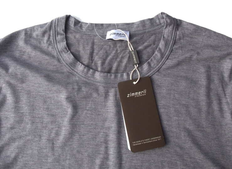 ヅィメリ｜Zimmerli｜ロングスリーブシャツ｜M｜Quality718／Style8252｜グレーイメージ03